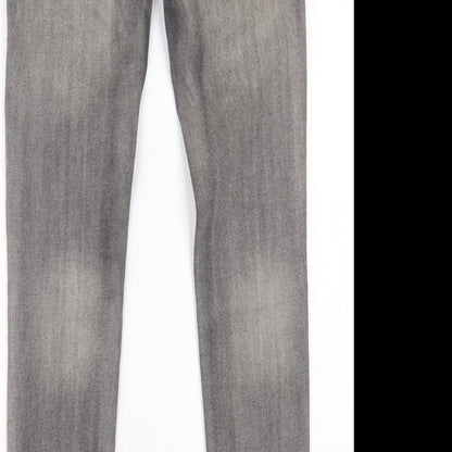 ROMP Womens Grey Cotton Skinny Jeans Size 28 in L30 in Regular Button