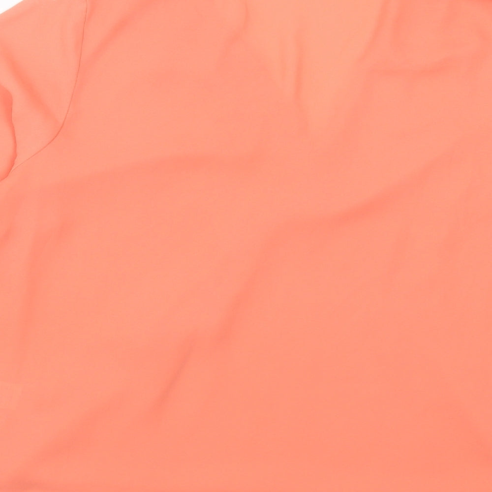 Womens UK Size 14 Marks and Spencer Orange Basic Blouse