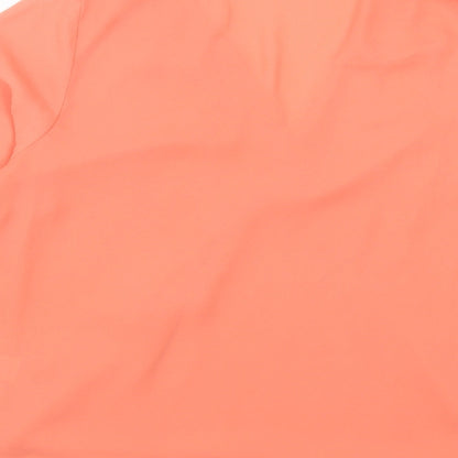 Womens UK Size 14 Marks and Spencer Orange Basic Blouse