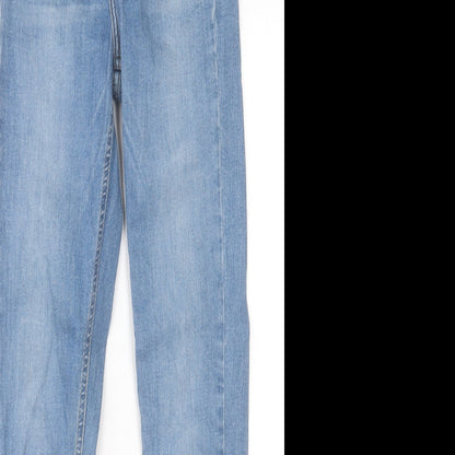 Topshop Womens Blue Cotton Skinny Jeans Size 26 in L29 in Regular Button