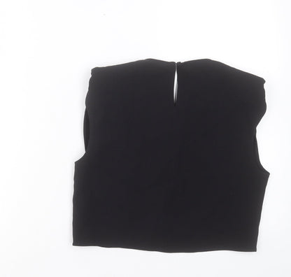 Womens UK Size S Zara Black Cropped Tank