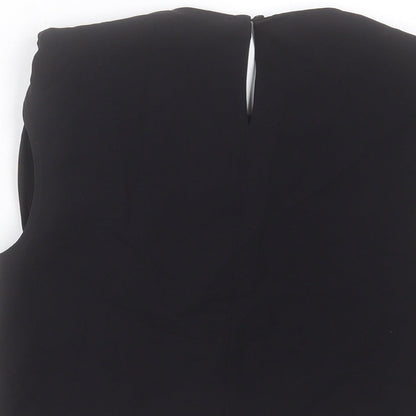 Womens UK Size S Zara Black Cropped Tank