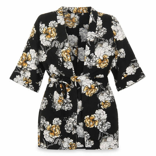 River Island Womens Black Floral Jacket Size 8