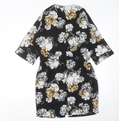 River Island Womens Black Floral Jacket Size 8
