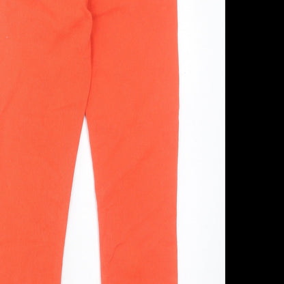 NEXT Womens Orange Cotton Cropped Jeans Size 6 L24 in Slim Button
