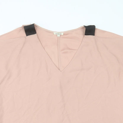 Womens UK Size 10 River Island Pink Basic T-Shirt