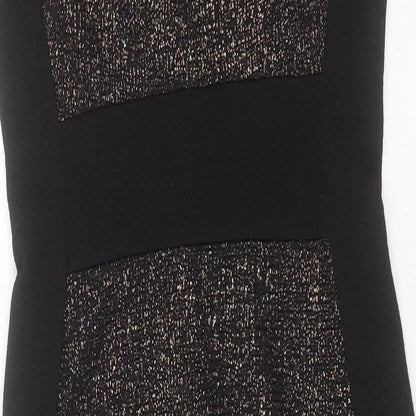 New Look Womens Black Polyester Bodycon Size 10 Crew Neck Pullover