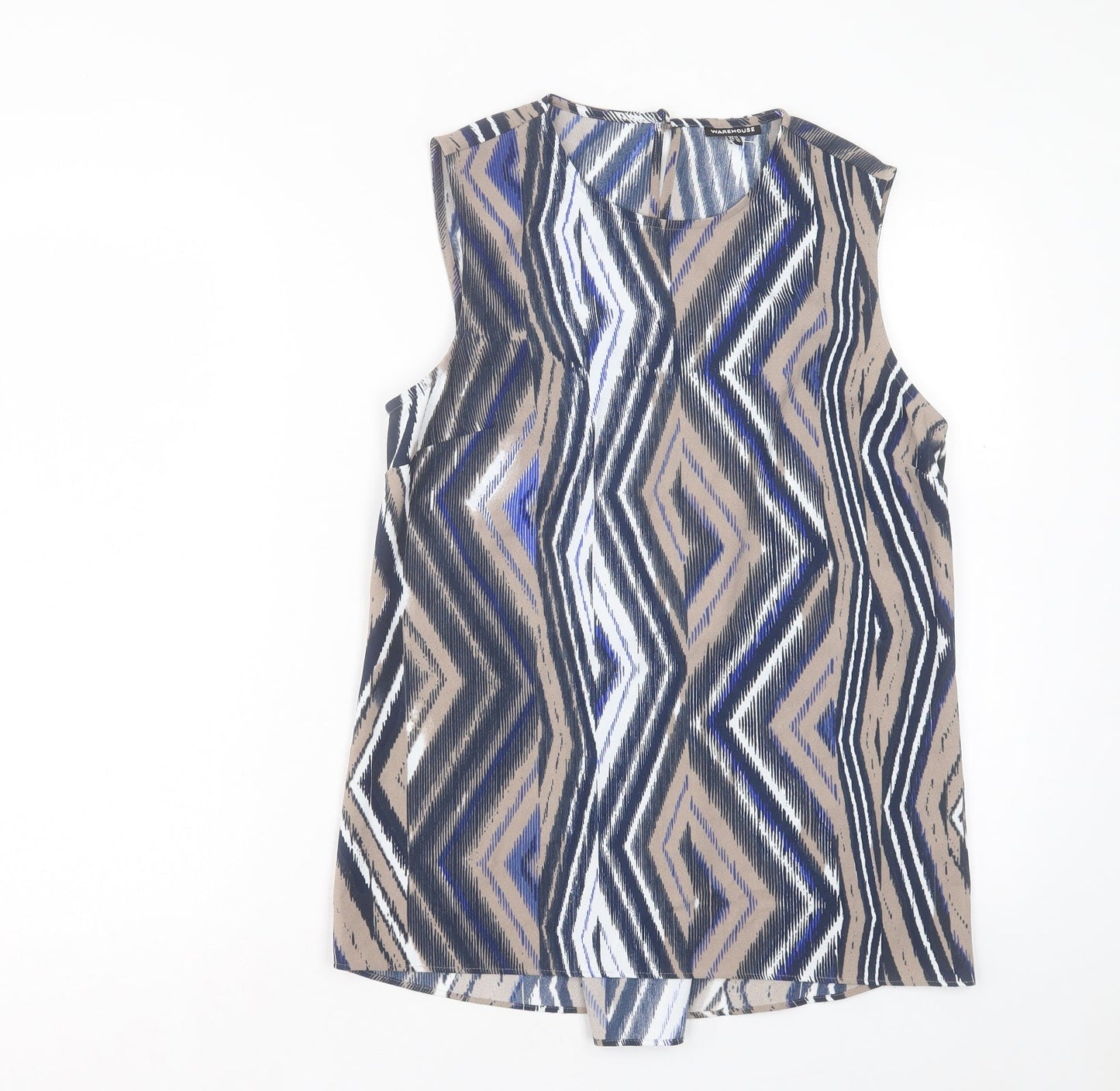 Womens UK Size 14 Warehouse Multicoloured Basic Tank