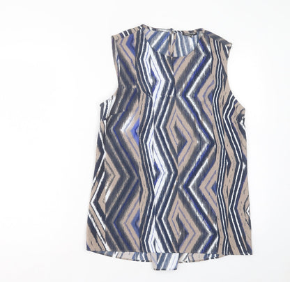 Womens UK Size 14 Warehouse Multicoloured Basic Tank