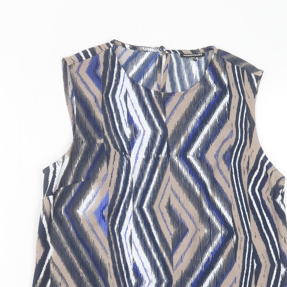 Womens UK Size 14 Warehouse Multicoloured Basic Tank
