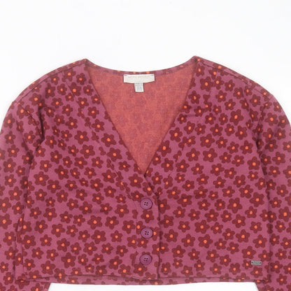 Womens UK Size XS Pacific Republic Purple Cardigan Jumper