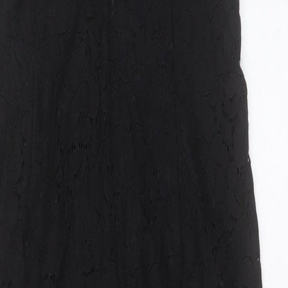 Missguided Womens Black Polyester Jumpsuit One-Piece Size 6 Button