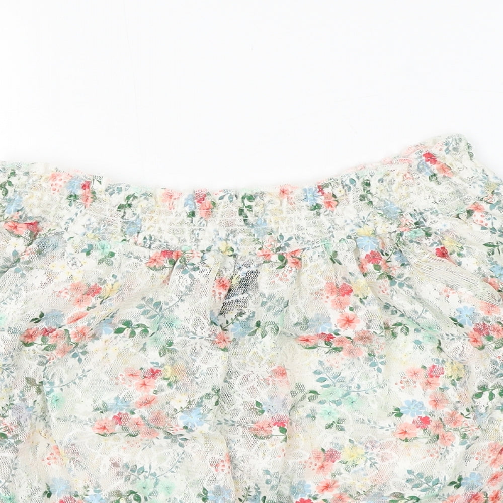 Womens UK Size 12 New Look White Cropped Blouse