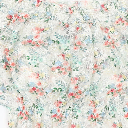 Womens UK Size 12 New Look White Cropped Blouse