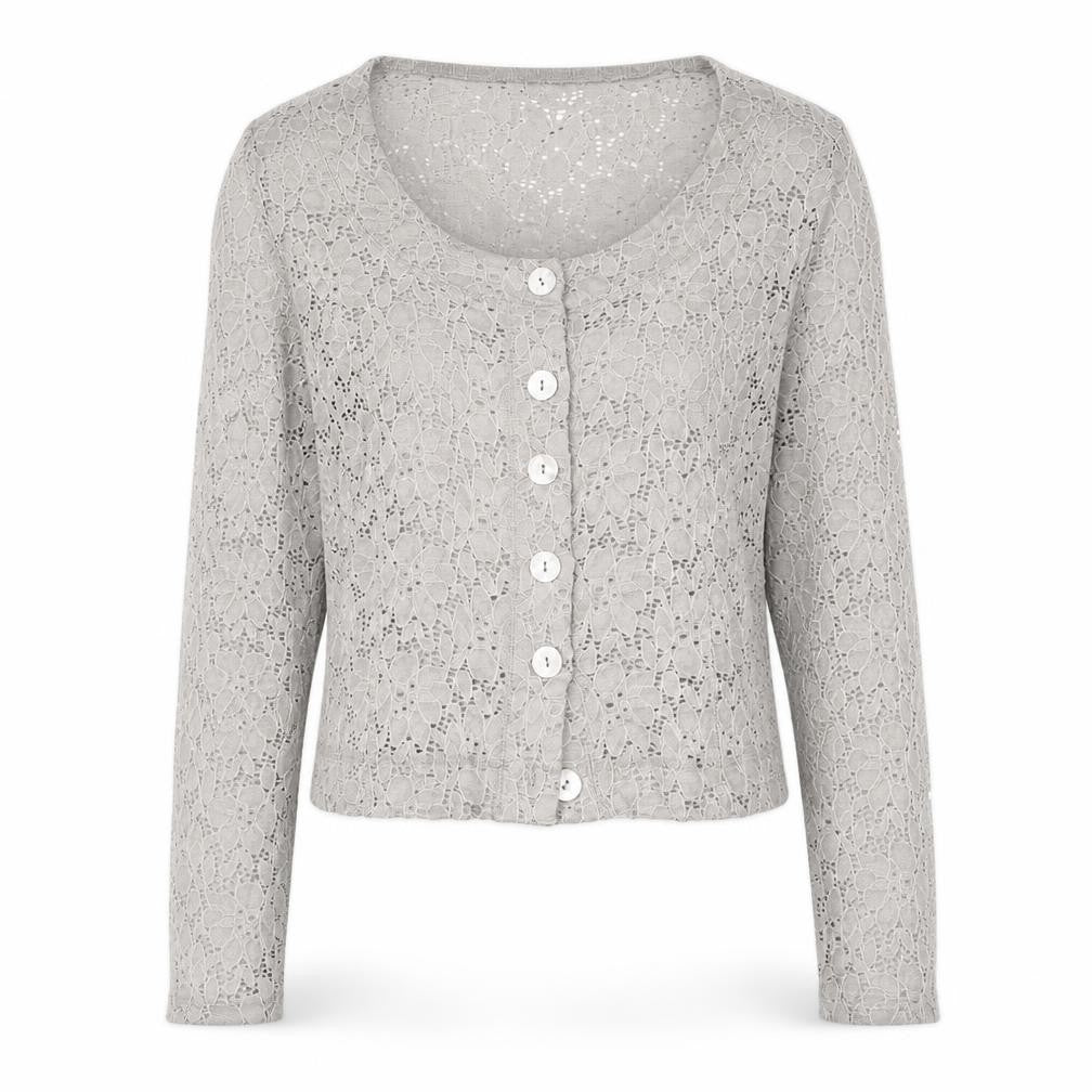 Womens UK Size M Yest Grey Cardigan Jumper