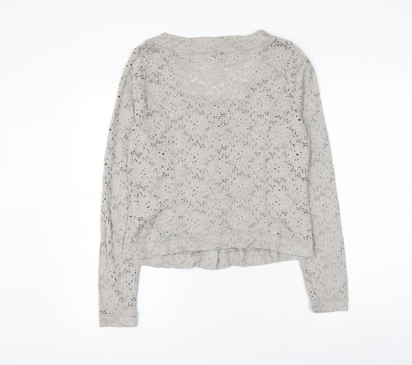Womens UK Size M Yest Grey Cardigan Jumper