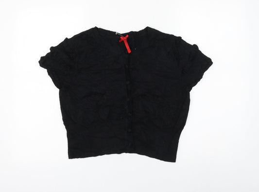 Womens UK Size 16 NEXT Black Cardigan Jumper