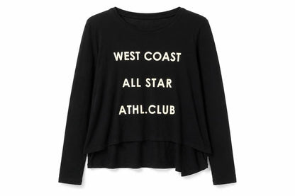 H&M Girls Black Viscose Basic Blouse Size 11-12 Years Round Neck Pullover - West Coast Slogan