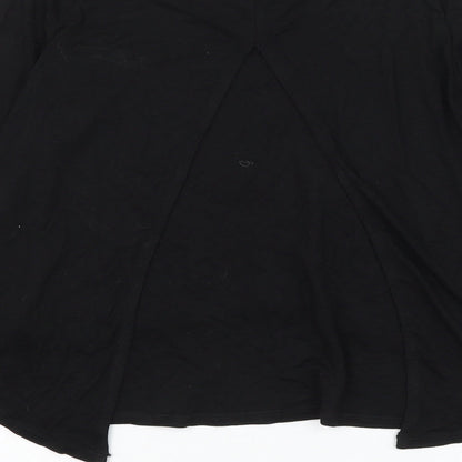 H&M Girls Black Viscose Basic Blouse Size 11-12 Years Round Neck Pullover - West Coast Slogan