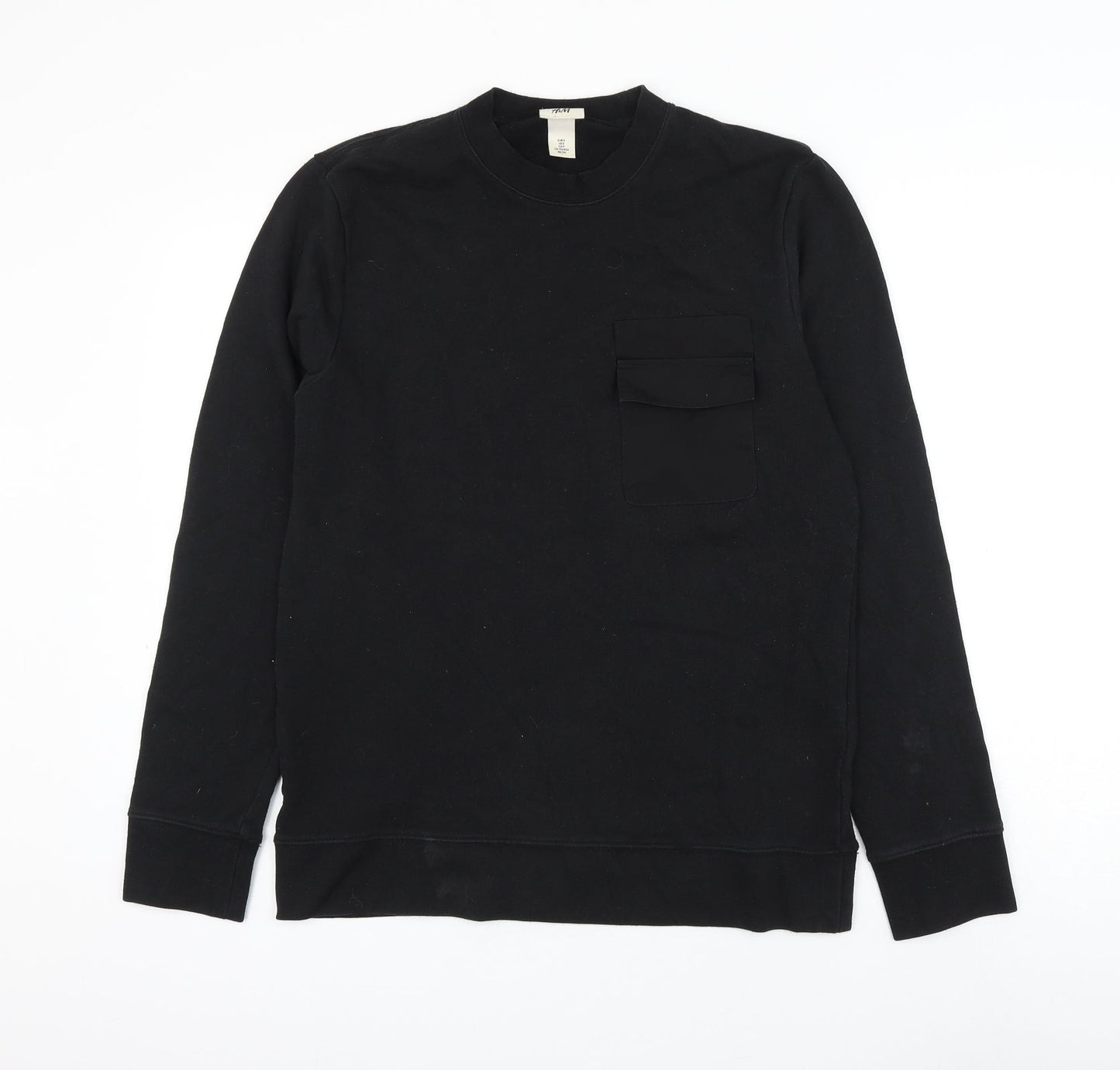 Mens UK Size S H&M Black Pullover Sweatshirt