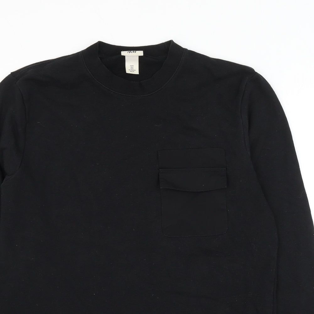 Mens UK Size S H&M Black Pullover Sweatshirt