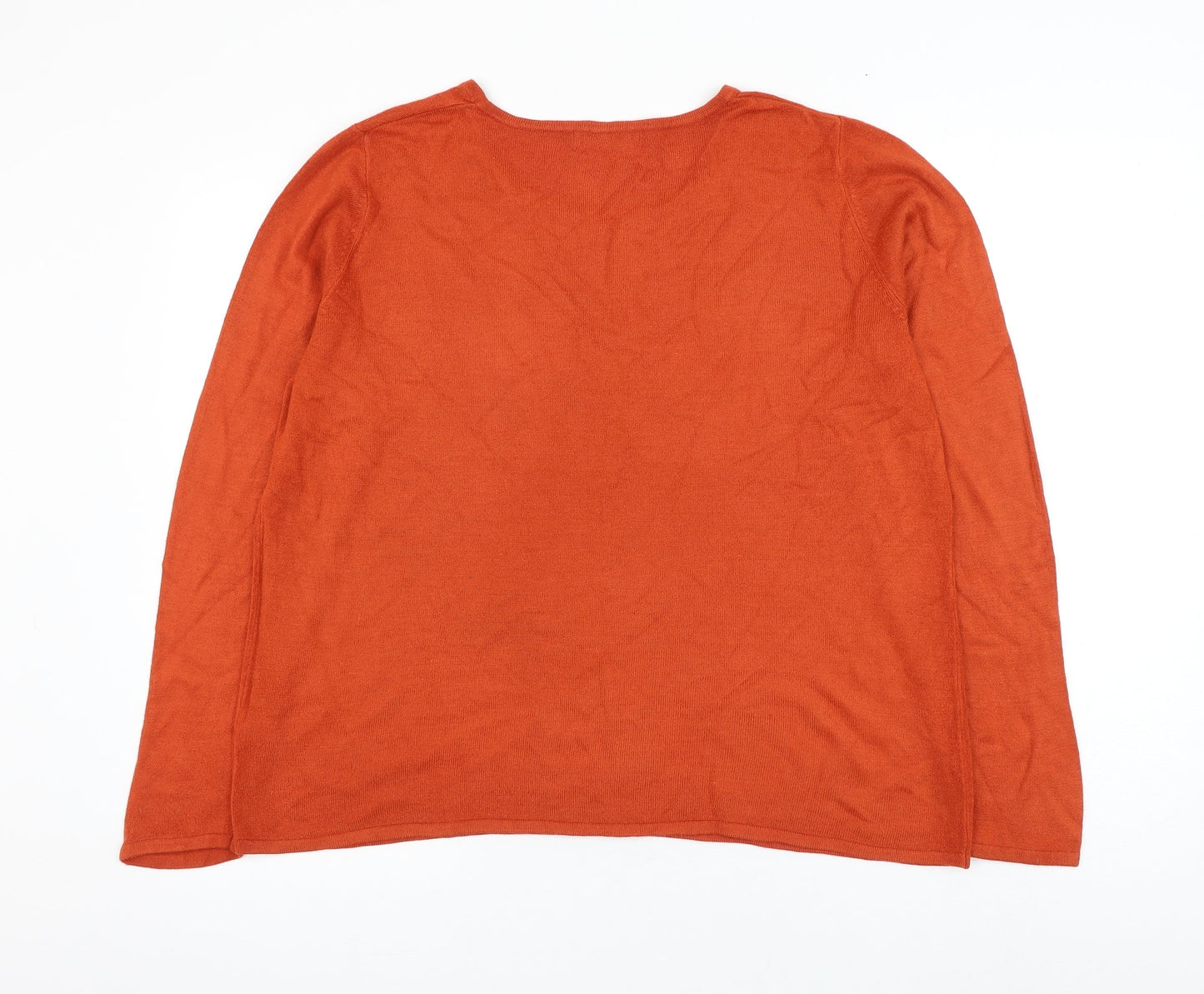 Womens UK Size M Bonmarché Orange Pullover Jumper