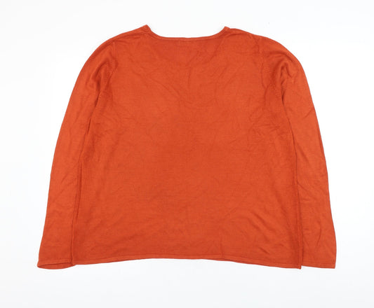 Womens UK Size M Bonmarché Orange Pullover Jumper