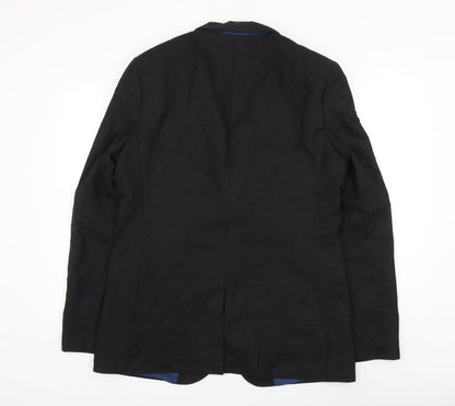 riveris Mens Black Polyester Jacket Suit Jacket Size 42