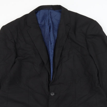 riveris Mens Black Polyester Jacket Suit Jacket Size 42