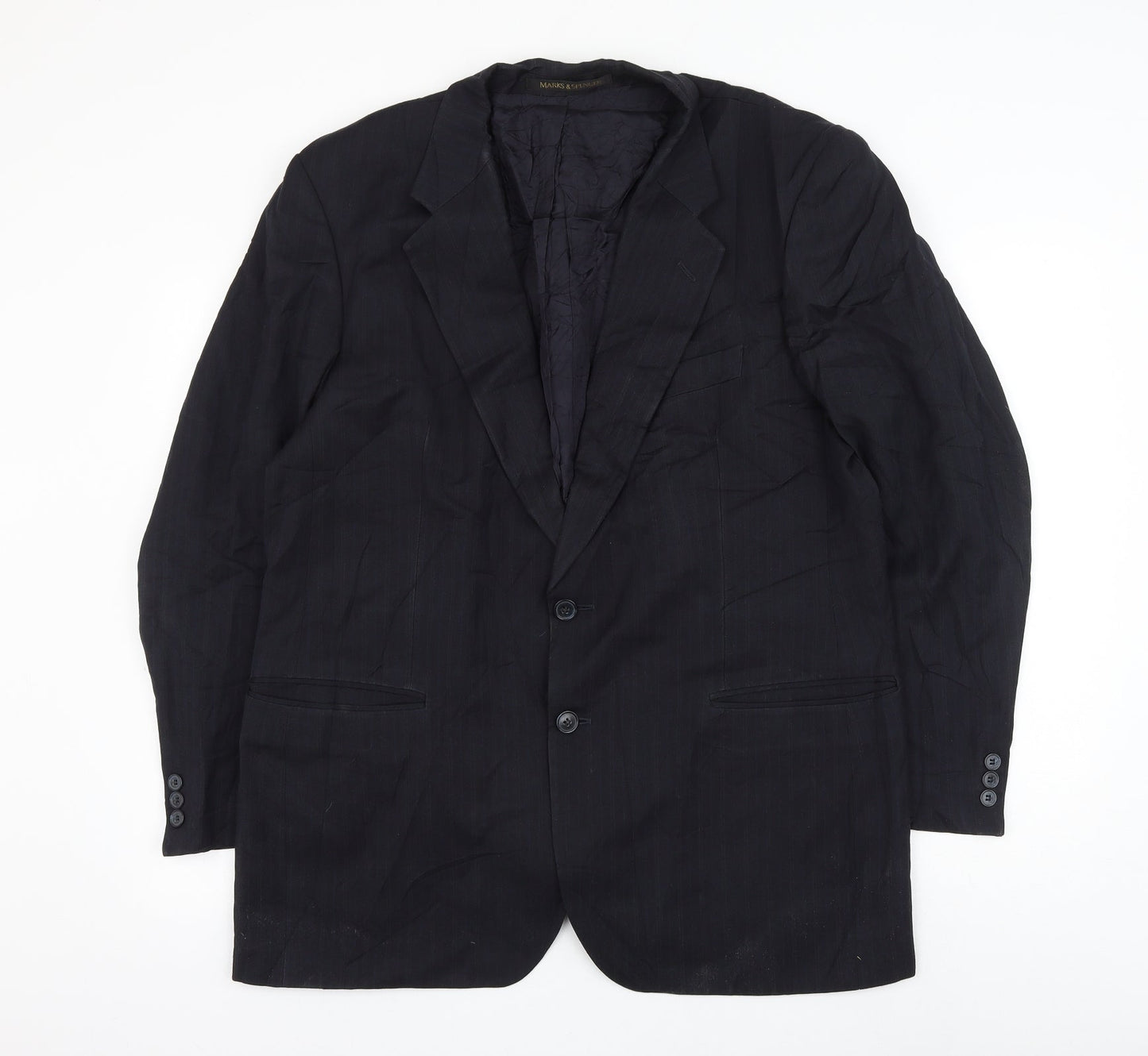 Mens UK Size 42 Marks and Spencer Regular Blue Suit Jacket