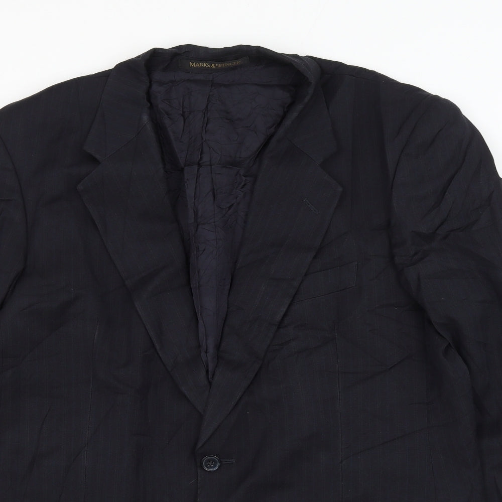 Mens UK Size 42 Marks and Spencer Regular Blue Suit Jacket