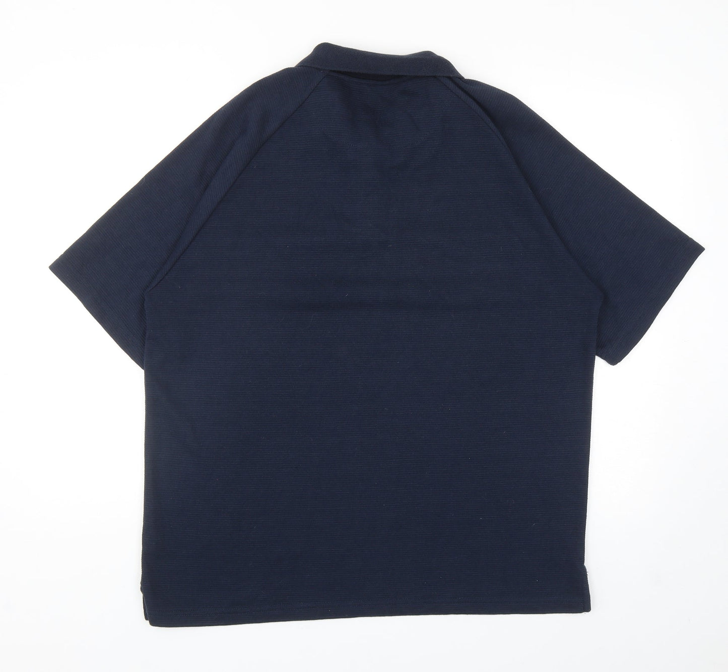 John Curtis Mens Multicoloured Colourblock Cotton Polo Size L Collared Button