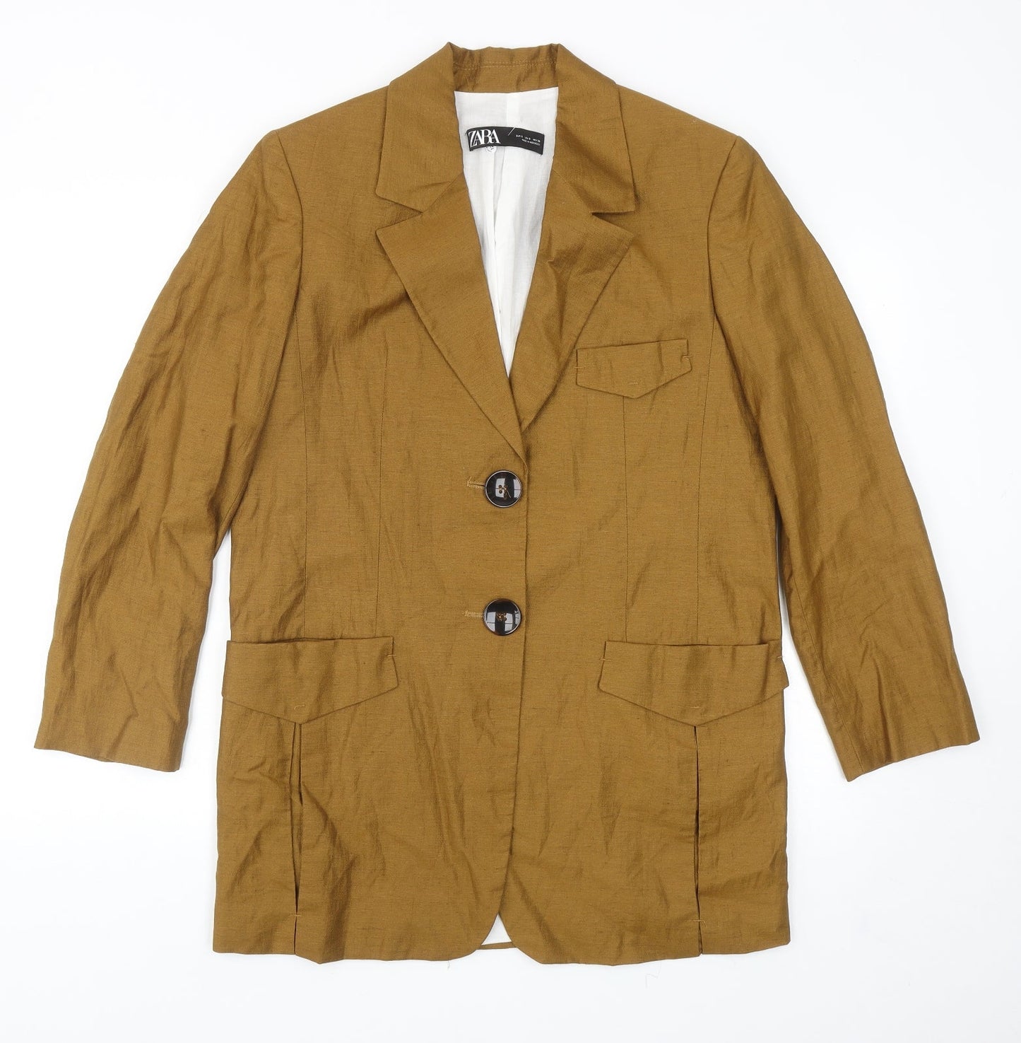 Womens UK Size S Zara Brown Jacket