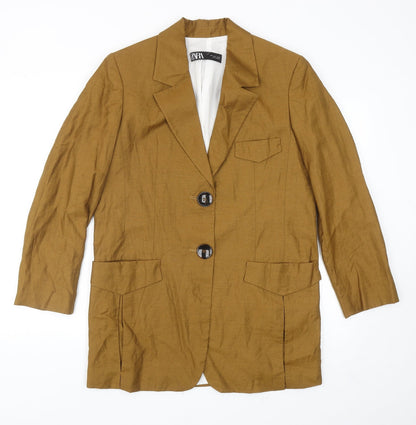 Womens UK Size S Zara Brown Jacket