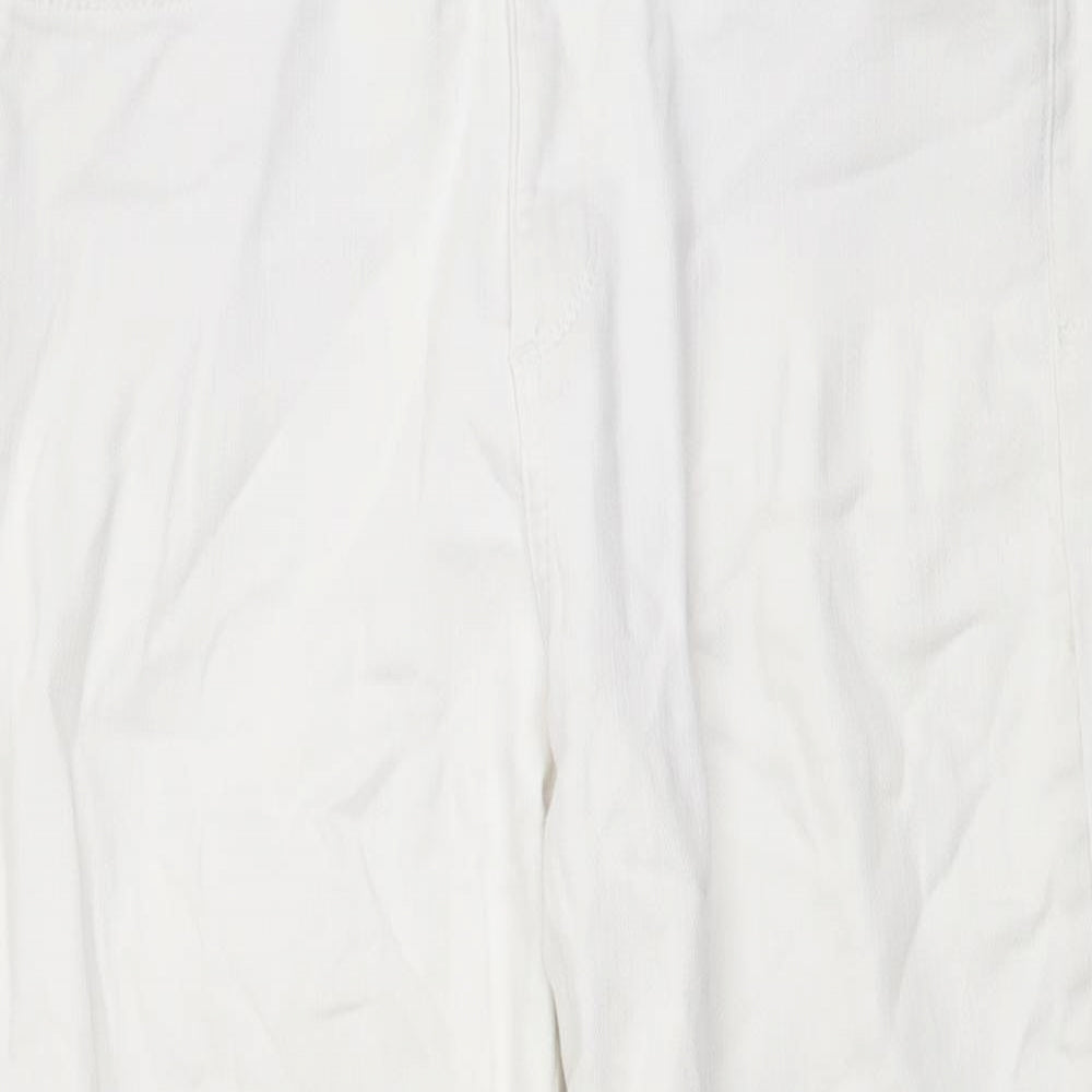 Gap Womens White Cotton Tapered Jeans Size 28 in L24 in Regular Button