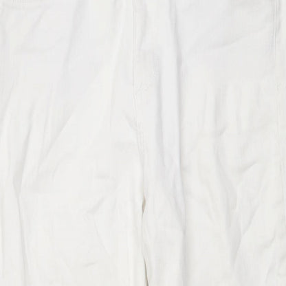 Gap Womens White Cotton Tapered Jeans Size 28 in L24 in Regular Button