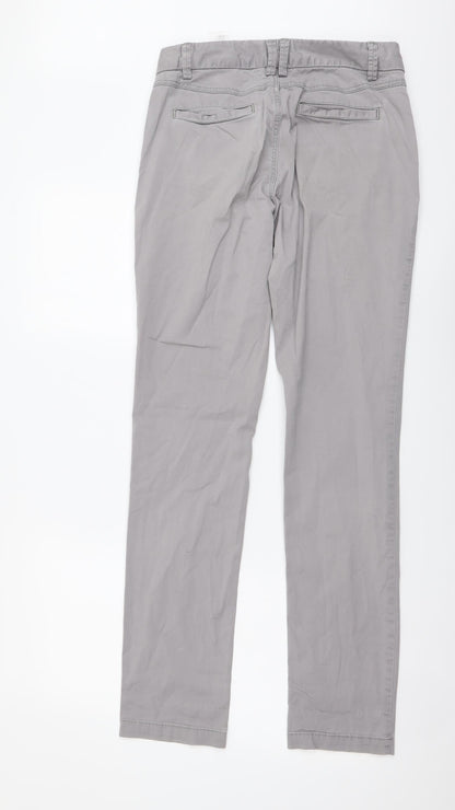 Womens UK Size S H&M Regular Fit Chino Grey Trousers
