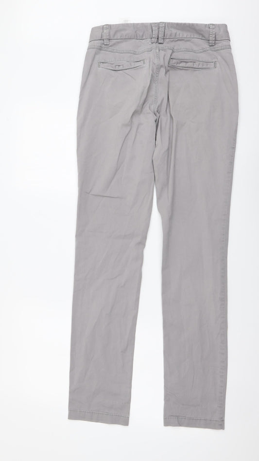 Womens UK Size S H&M Regular Fit Chino Grey Trousers