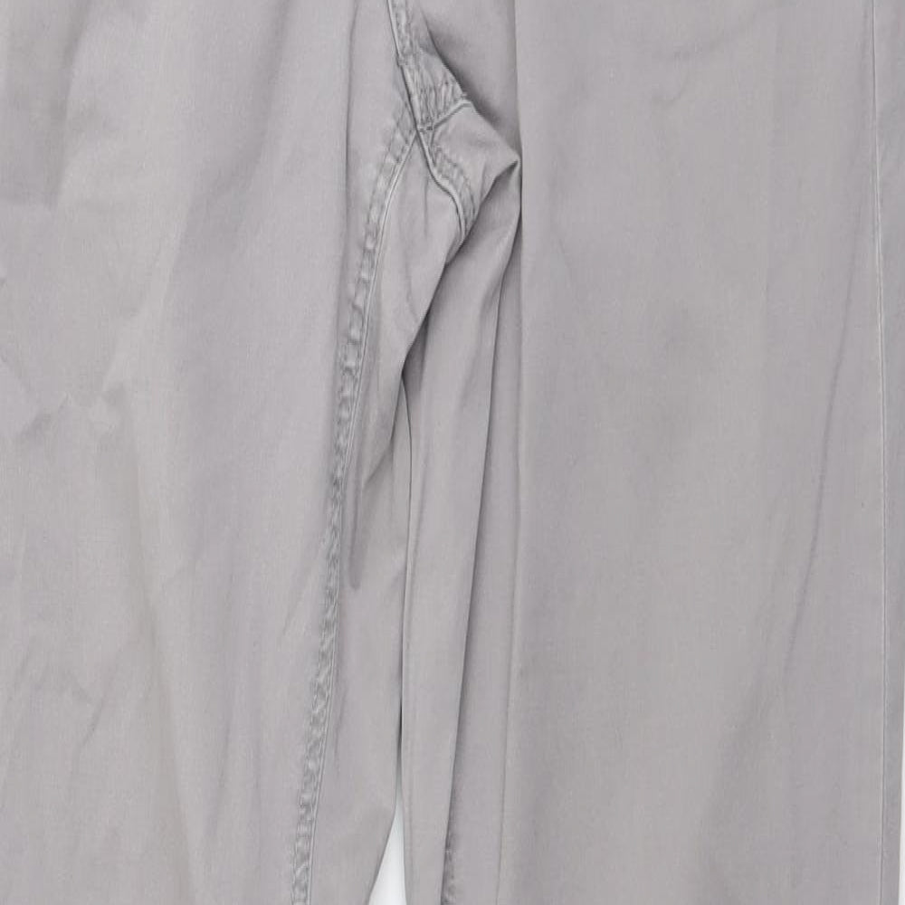 Womens UK Size S H&M Regular Fit Chino Grey Trousers