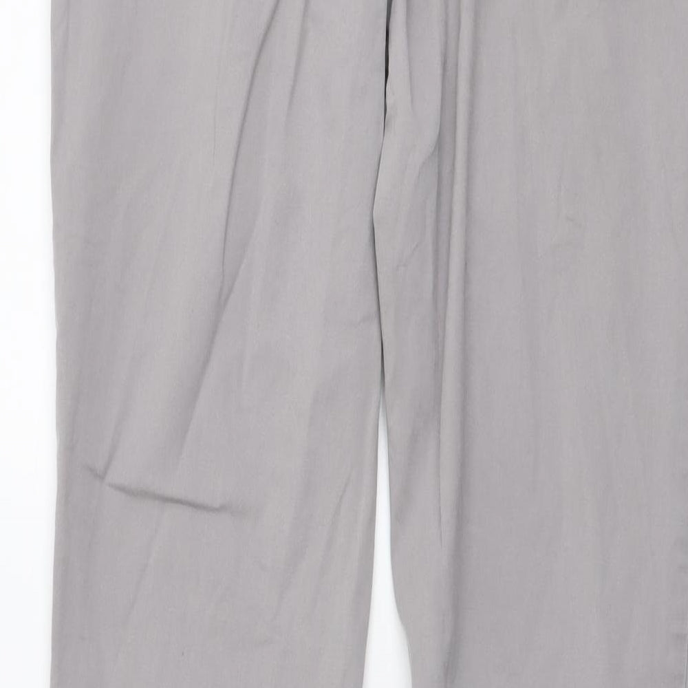 Womens UK Size S H&M Regular Fit Chino Grey Trousers