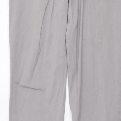 Womens UK Size S H&M Regular Fit Chino Grey Trousers