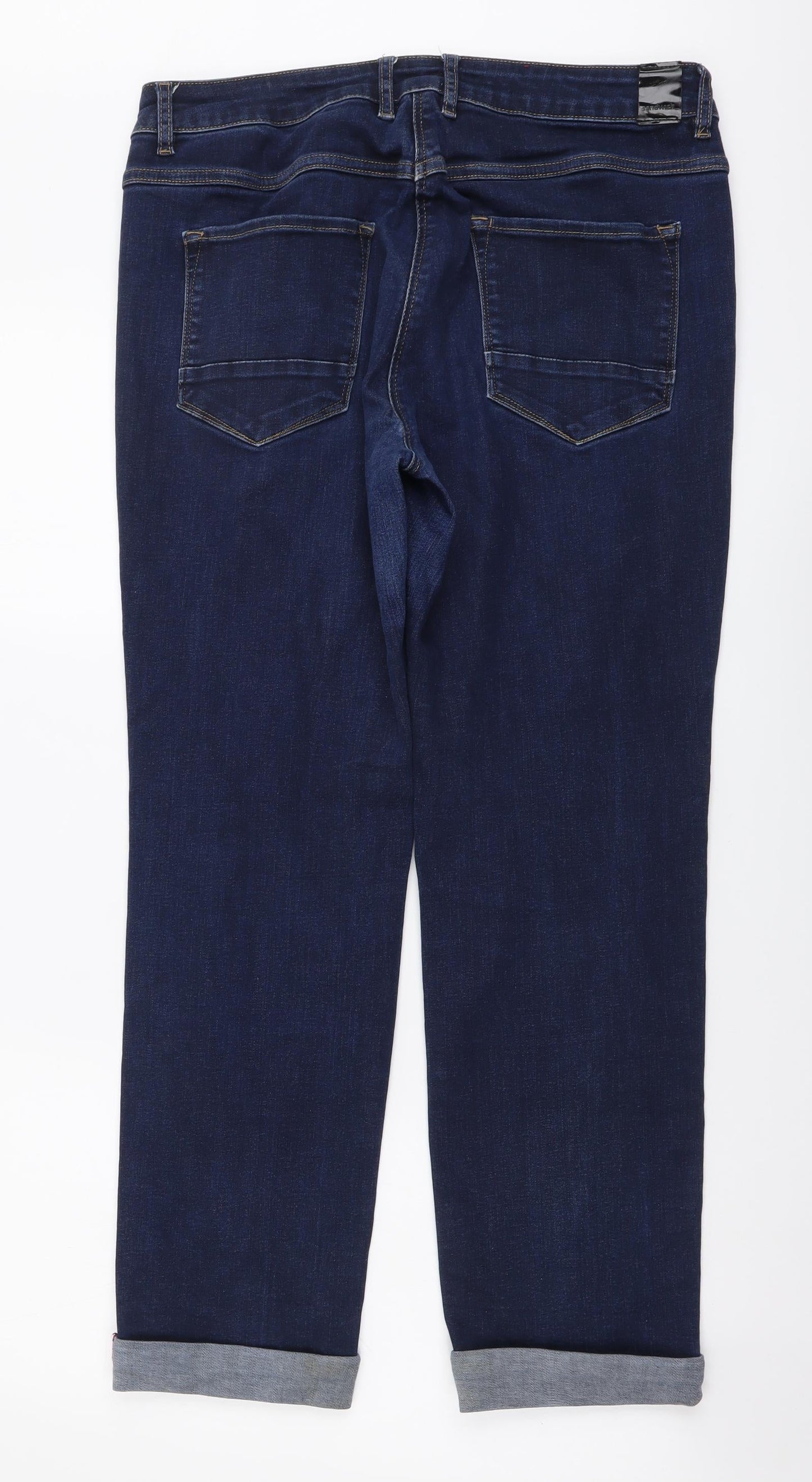 Sandwich Womens Blue Cotton Tapered Jeans Size 32 in L28 in Regular Button