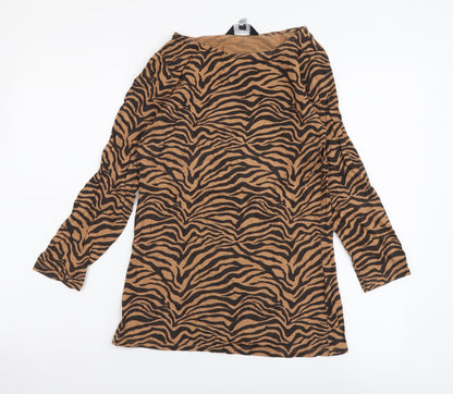Womens UK Size 8 Dorothy Perkins Brown Basic Blouse