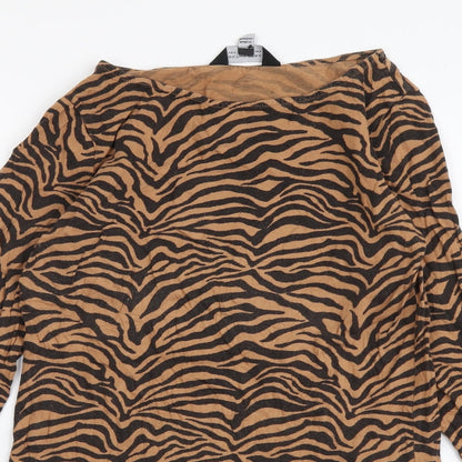Womens UK Size 8 Dorothy Perkins Brown Basic Blouse
