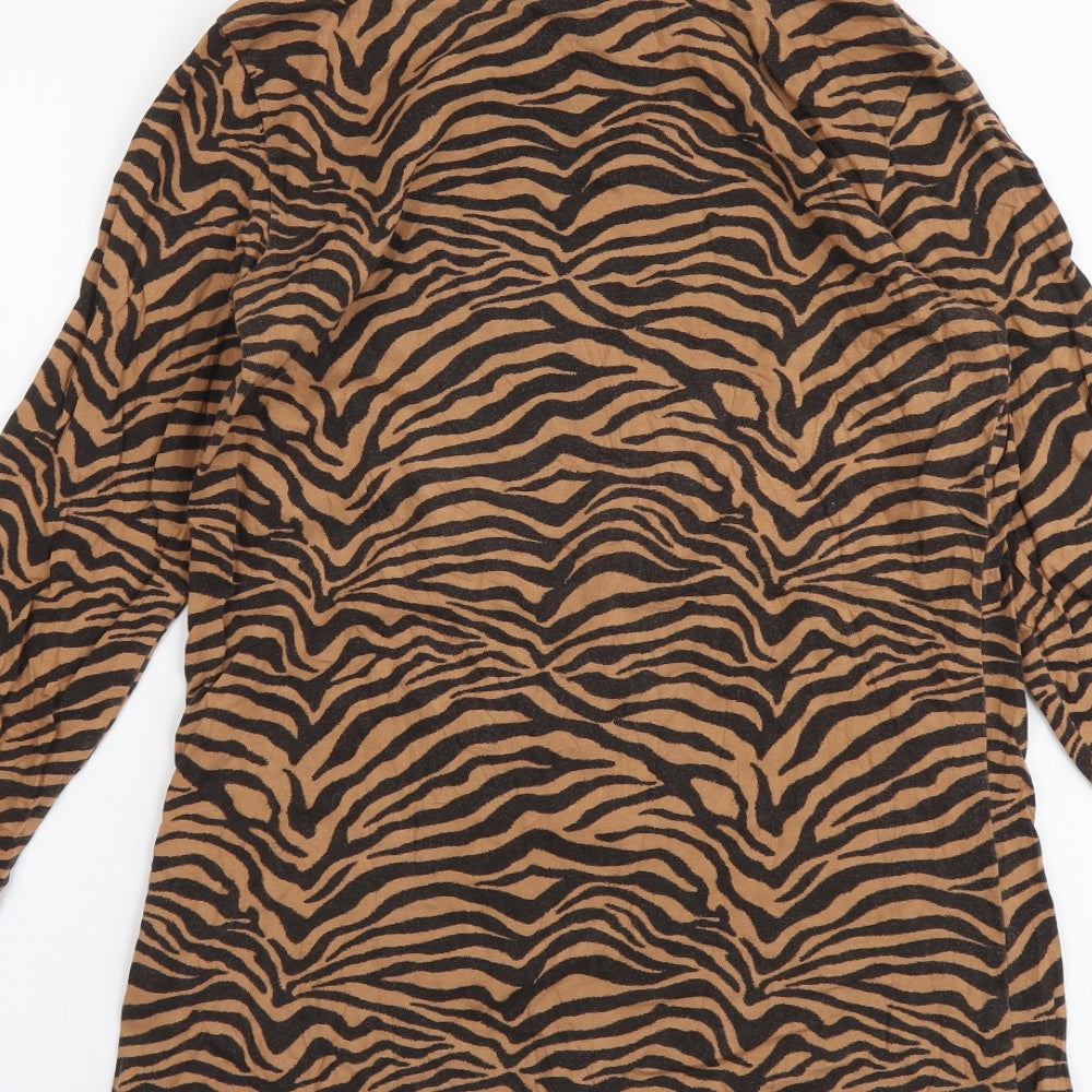 Womens UK Size 8 Dorothy Perkins Brown Basic Blouse