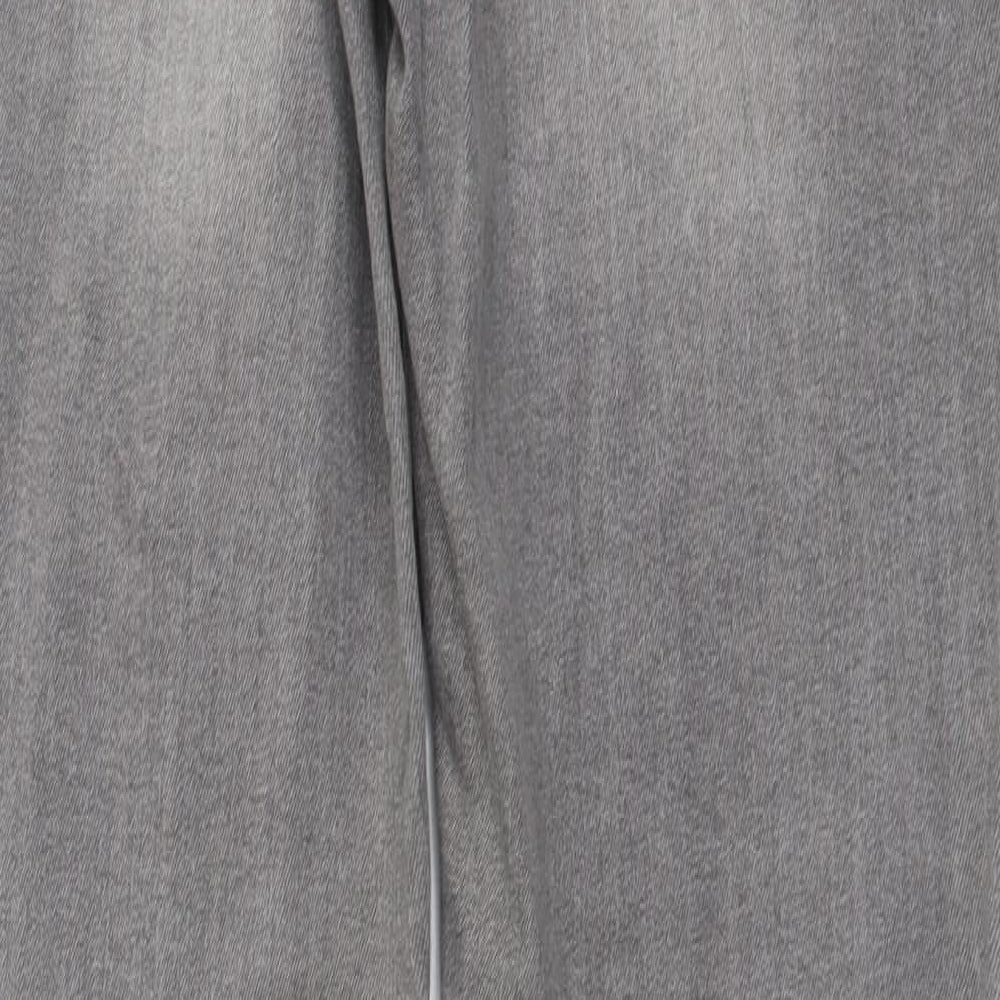 Candy Couture Girls Grey Cotton Skinny Jeans Size 14 Years Regular Button - Distressed Look