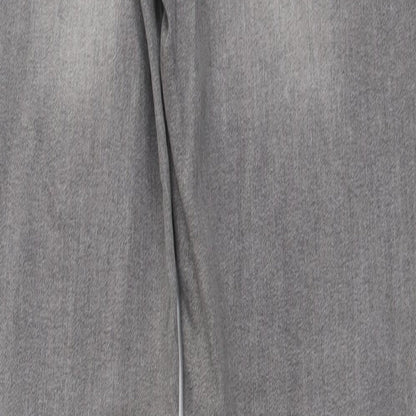 Candy Couture Girls Grey Cotton Skinny Jeans Size 14 Years Regular Button - Distressed Look
