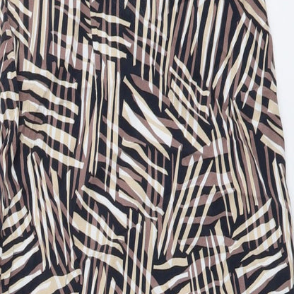 Casual Club Womens Multicoloured Geometric Viscose Slip Dress Size 12 Sweetheart Pullover