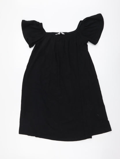 Red Herring Womens Black Cotton A-Line Size 8 Round Neck Pullover