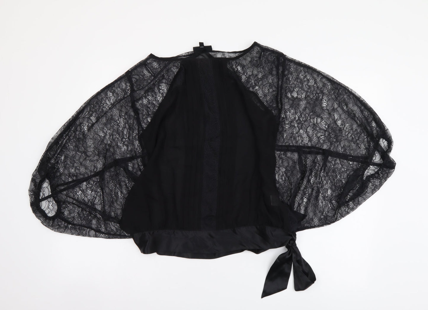 Womens UK Size 12 Warehouse Black Basic Blouse